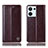 Funda de Cuero Cartera con Soporte Carcasa H09P para Oppo Reno9 5G Marron