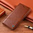 Funda de Cuero Cartera con Soporte Carcasa H09P para Samsung Galaxy S22 Ultra 5G Marron Claro