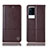 Funda de Cuero Cartera con Soporte Carcasa H09P para Vivo iQOO 8 5G Marron