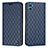 Funda de Cuero Cartera con Soporte Carcasa H09X para Motorola Moto E32 India Azul