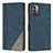 Funda de Cuero Cartera con Soporte Carcasa H09X para Nokia G11 Azul