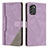 Funda de Cuero Cartera con Soporte Carcasa H09X para Nokia G60 5G Morado