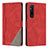 Funda de Cuero Cartera con Soporte Carcasa H09X para Sony Xperia 1 V Rojo