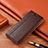 Funda de Cuero Cartera con Soporte Carcasa H10 para Apple iPhone 14 Plus Marron