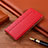 Funda de Cuero Cartera con Soporte Carcasa H10 para Apple iPhone 15 Rojo