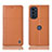 Funda de Cuero Cartera con Soporte Carcasa H10P para Motorola Moto Edge (2022) 5G Naranja