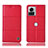Funda de Cuero Cartera con Soporte Carcasa H10P para Motorola Moto Edge X30 Pro 5G Rojo