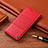 Funda de Cuero Cartera con Soporte Carcasa H10P para Motorola Moto G Play (2023) Rojo