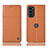 Funda de Cuero Cartera con Soporte Carcasa H10P para Motorola Moto G71s 5G Naranja