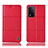 Funda de Cuero Cartera con Soporte Carcasa H10P para Oppo A93s 5G Rojo