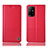 Funda de Cuero Cartera con Soporte Carcasa H10P para Oppo A94 5G Rojo