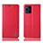 Funda de Cuero Cartera con Soporte Carcasa H10P para Oppo Find X3 Pro 5G Rojo