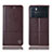 Funda de Cuero Cartera con Soporte Carcasa H10P para Oppo K9 Pro 5G Marron