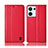 Funda de Cuero Cartera con Soporte Carcasa H10P para Oppo Reno8 5G Rojo