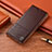 Funda de Cuero Cartera con Soporte Carcasa H10P para Samsung Galaxy M20 Marron