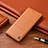 Funda de Cuero Cartera con Soporte Carcasa H10P para Samsung Galaxy Note 10 Plus 5G Naranja