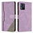 Funda de Cuero Cartera con Soporte Carcasa H10X para Motorola Moto E13 Morado