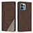 Funda de Cuero Cartera con Soporte Carcasa H10X para Motorola Moto Edge Plus (2023) 5G Marron