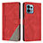 Funda de Cuero Cartera con Soporte Carcasa H10X para Motorola Moto Edge Plus (2023) 5G Rojo