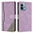 Funda de Cuero Cartera con Soporte Carcasa H10X para Motorola Moto G 5G (2023) Morado