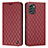 Funda de Cuero Cartera con Soporte Carcasa H10X para Nokia G60 5G Rojo