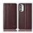 Funda de Cuero Cartera con Soporte Carcasa H11P para Motorola Moto Edge (2022) 5G Marron