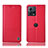 Funda de Cuero Cartera con Soporte Carcasa H11P para Motorola Moto Edge 30 Fusion 5G Rojo