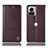 Funda de Cuero Cartera con Soporte Carcasa H11P para Motorola Moto Edge 30 Ultra 5G Marron