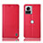 Funda de Cuero Cartera con Soporte Carcasa H11P para Motorola Moto Edge X30 Pro 5G Rojo