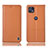 Funda de Cuero Cartera con Soporte Carcasa H11P para Motorola Moto G50 5G Naranja