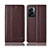 Funda de Cuero Cartera con Soporte Carcasa H11P para OnePlus Nord N300 5G Marron