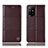 Funda de Cuero Cartera con Soporte Carcasa H11P para Oppo A94 5G Marron