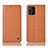 Funda de Cuero Cartera con Soporte Carcasa H11P para Oppo Find X3 Pro 5G Naranja