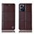 Funda de Cuero Cartera con Soporte Carcasa H11P para Oppo Reno7 5G Marron