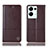 Funda de Cuero Cartera con Soporte Carcasa H11P para Oppo Reno8 Pro 5G Marron