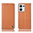 Funda de Cuero Cartera con Soporte Carcasa H11P para Oppo Reno9 5G Naranja