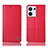 Funda de Cuero Cartera con Soporte Carcasa H11P para Oppo Reno9 5G Rojo