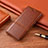 Funda de Cuero Cartera con Soporte Carcasa H14 para Apple iPhone 13 Marron Claro