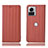 Funda de Cuero Cartera con Soporte Carcasa H15P para Motorola Moto Edge 30 Ultra 5G Marron