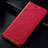 Funda de Cuero Cartera con Soporte Carcasa H15P para Samsung Galaxy F52 5G Rojo