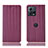 Funda de Cuero Cartera con Soporte Carcasa H16P para Motorola Moto Edge 30 Fusion 5G Morado