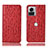 Funda de Cuero Cartera con Soporte Carcasa H16P para Motorola Moto Edge 30 Ultra 5G Rojo