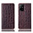 Funda de Cuero Cartera con Soporte Carcasa H16P para Oppo F19 Pro+ Plus 5G Marron