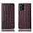 Funda de Cuero Cartera con Soporte Carcasa H16P para Oppo Find X3 Pro 5G Marron