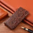 Funda de Cuero Cartera con Soporte Carcasa H17 para Apple iPhone 13 Mini Marron