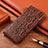 Funda de Cuero Cartera con Soporte Carcasa H17P para HTC Desire 22 Pro 5G Marron