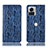 Funda de Cuero Cartera con Soporte Carcasa H17P para Motorola Moto Edge X30 Pro 5G Azul