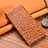 Funda de Cuero Cartera con Soporte Carcasa H18 para Apple iPhone 13 Mini Marron Claro