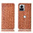 Funda de Cuero Cartera con Soporte Carcasa H18P para Motorola Moto Edge 30 Ultra 5G Marron Claro