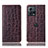 Funda de Cuero Cartera con Soporte Carcasa H18P para Motorola Moto Edge S30 Pro 5G Marron